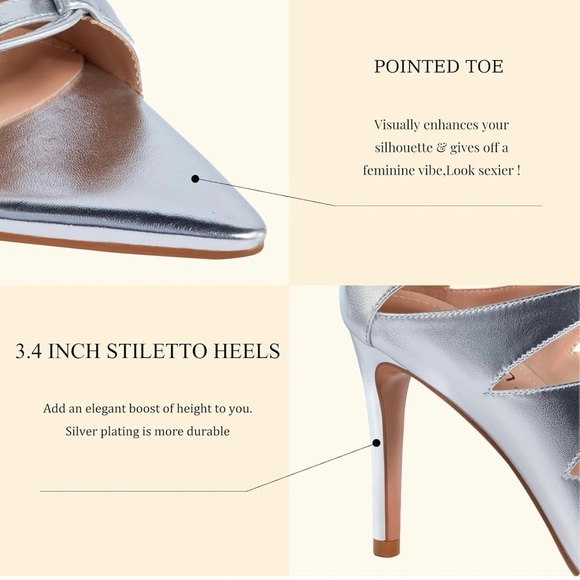 Strappy Sandals Heels Sandals Open Toe Ankle Strap High Heel Sandals Stiletto - Picture 4 of 8